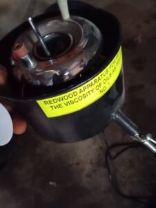 redwood apparatus for measuring the viscosity of oil b